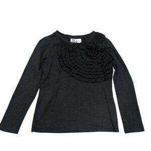 Ivy Jane Black Long Sleeve Top‎ Blouse 100% Cotton